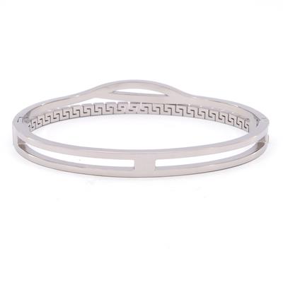 Çelik Kelepçe Bileklik Taşlı Desenli Model BLZ-337