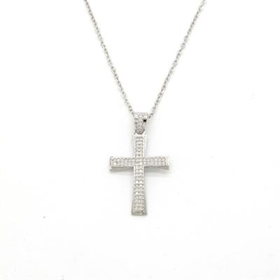 Çelik Kolye - Haç Kolye - Paslanmaz Çelik Kadın Kolye KLY-639