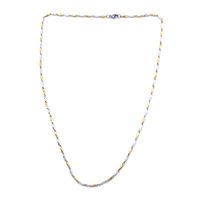 Çelik Zincir 316L Çift Renkli Erkek Model ZN-256