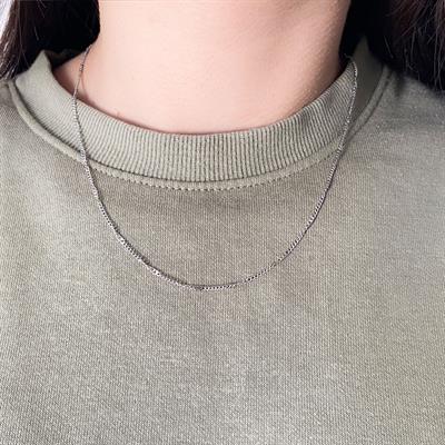 Çelik Zincir 316L İşlemeli İnce Figaro Model - ZN-219