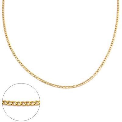 Çelik Zincir Altın Kaplama İnce Figaro Model 2 MM ZN-238