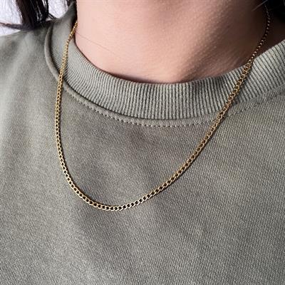 Çelik Zincir Altın Kaplama İnce Figaro Model 2 MM ZN-238