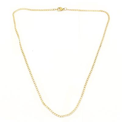 Çelik Zincir Altın Kaplama İnce Figaro Model 2 MM ZN-238