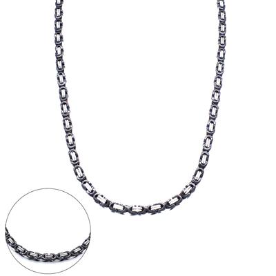 Çelik Zincir Siyah Detaylı Kral Model - ZN-269