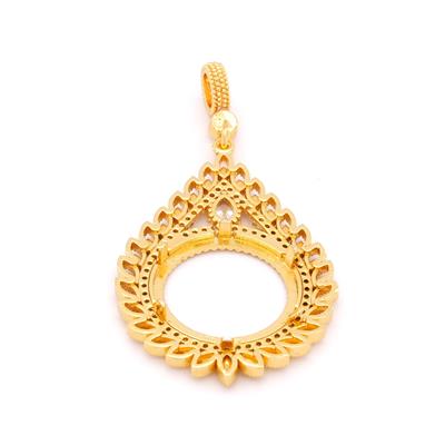Çeyrek Altın Çerçeveli Kolye Ucu Altın Kaplama TGR-652