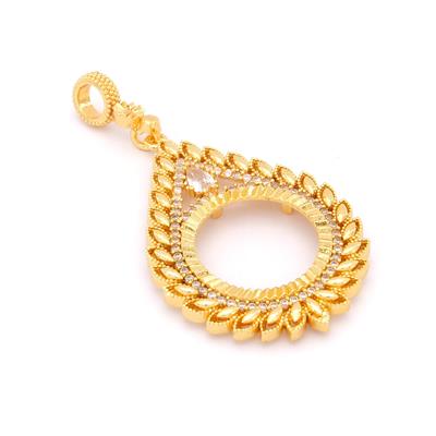 Çeyrek Altın Çerçeveli Kolye Ucu Altın Kaplama TGR-652