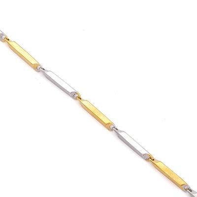 Çift Renkli Küp Model Çelik Erkek Bilekliği EBLK-505