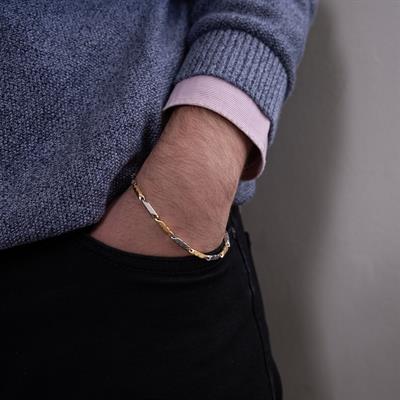 Çift Renkli Lazer Model Erkek Bileklik EBLK-513