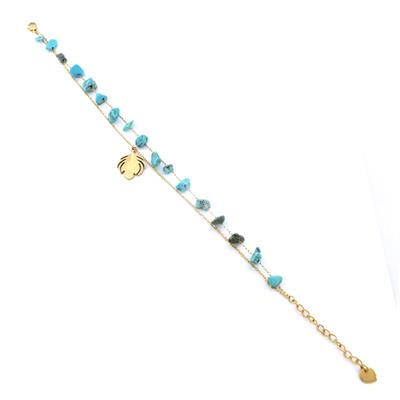 Doğal Taşlı Yaprak Model Halhal HAL-184