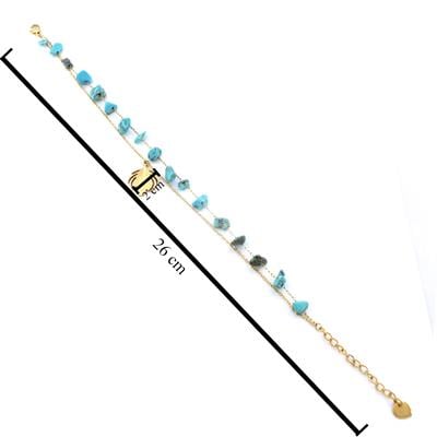 Doğal Taşlı Yaprak Model Halhal HAL-184