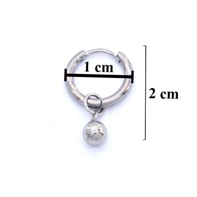 Erkek Çelik Küpe Küre Model UNK-480