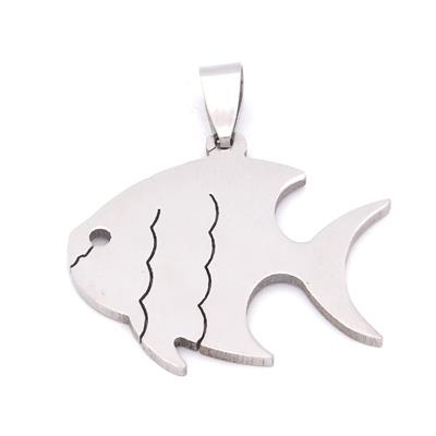 FerizZ 316L Çelik Balık Şeklinde Kolye Ucu TGR-572