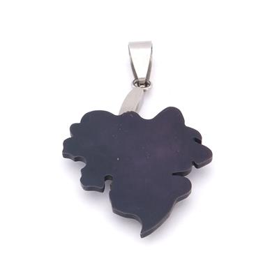 FerizZ 316L Çelik Zirkon Taşlı Yaprak Kolye Ucu TGR-574