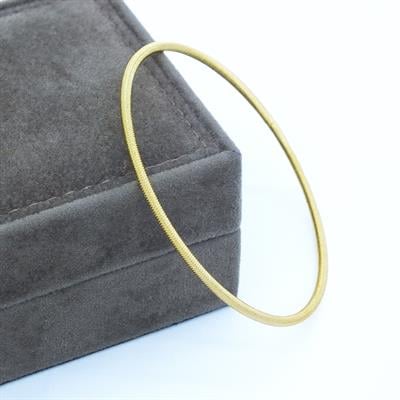 İmitason Ajda Bilezik Çizgili Model Altın Kaplama Çelik BLZ-3048