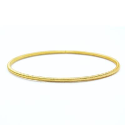 İmitason Ajda Bilezik Çizgili Model Altın Kaplama Çelik BLZ-3048