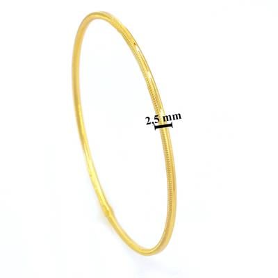 İmitasyon Ajda Bilezik Çelik 22 Ayar Altın Kaplama BLZ-3009