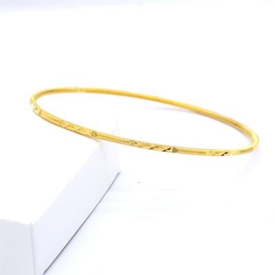 İmitasyon Ajda Bilezik Desenli Altın Kaplama Çelik BLZ-3017