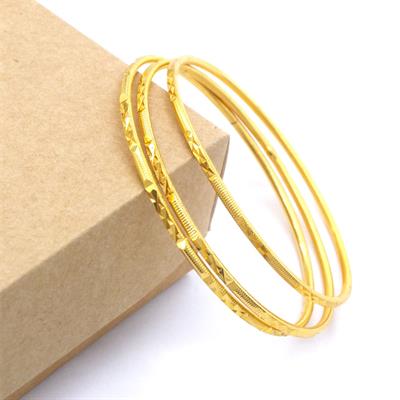 İmitasyon Ajda Bilezik Desenli Model Altın Kaplama - 3 Adet BSET-120