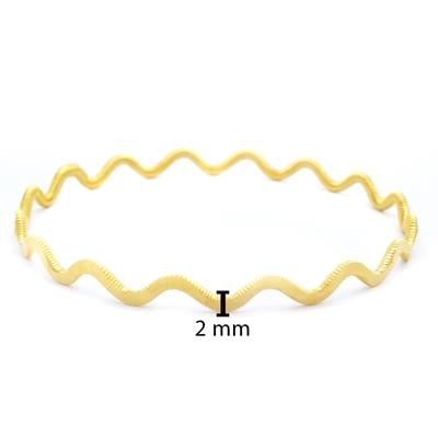 İmitasyon Ajda Bilezik Zigzag Model Altın Kaplama Çelik Blz-3073