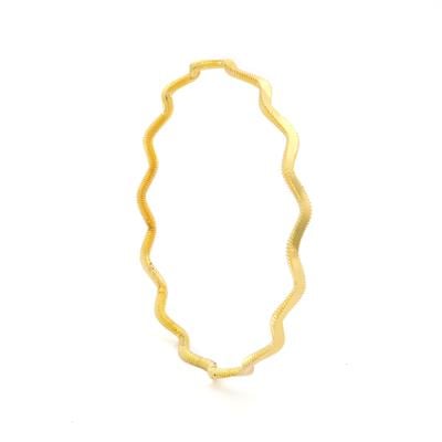 İmitasyon Ajda Bilezik Zigzag Model Altın Kaplama Çelik Blz-3073