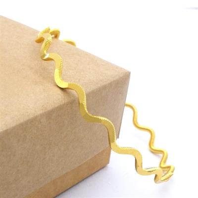 İmitasyon Ajda Bilezik Zigzag Model Altın Kaplama Çelik Blz-3073