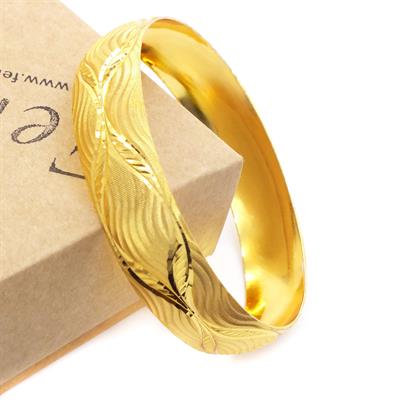 İmitasyon Bilezik Altın Kaplama 1.5 cm Dalgalı Model BLZ-3091