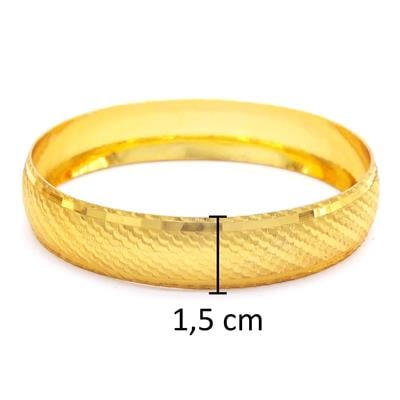 İmitasyon Bilezik Altın Kaplama 1.5 cm Noktalı Model BLZ-3087