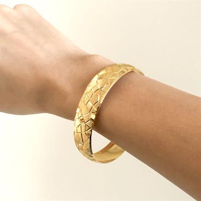 İmitasyon Bilezik Altın Kaplama 15mm Cam Kırığı Model BLZ-3062