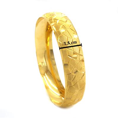 İmitasyon Bilezik Altın Kaplama 15mm Cam Kırığı Model BLZ-3062