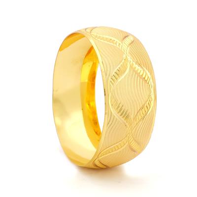 İmitasyon Bilezik Altın Kaplama Dalgalı Model 3 cm BLZ-3084