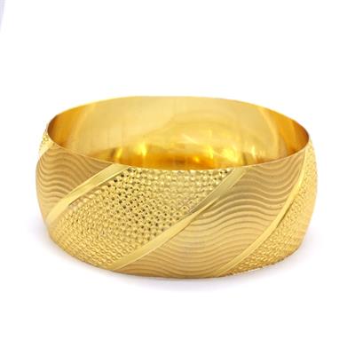 İmitasyon Bilezik Altın Kaplama Noktalı Dalgalı Model  3 cm BLZ-3082