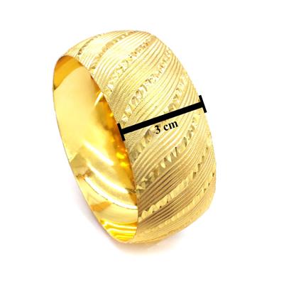 İmitasyon Bilezik Altın Kaplama Rüzgar Model  3 cm BLZ-3083