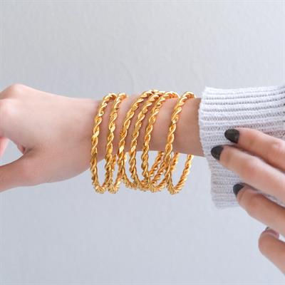 İmitasyon Burma Bilezik 2li Model 6.5 mm - 6 Adet BSET-107