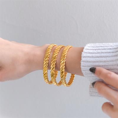 İmitasyon Burma Bilezik 3lü Model 8.5mm - 3 Adet BSET-124