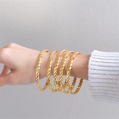 İmitasyon Burma Bilezik 3lü Model (İçi Düz) 5 mm - 5 Adet BSET-110