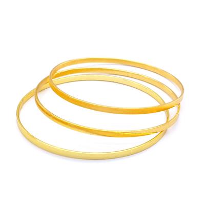 İmitasyon Kibrit Çöpü Altın Kaplama Bilezik Çelik  - 3 Adet BSET-112