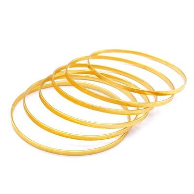 İmitasyon Kibrit Çöpü Altın Kaplama Bilezik Çelik - 6 Adet BSET-115