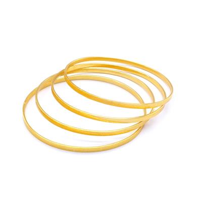 İmitasyon Kibrit Çöpü Altın Kaplama Bilezik Çelik - 4 Adet BSET-113