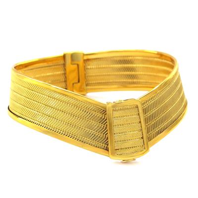 İmitasyon Trabzon Hasırı Altın Kaplama 4 Sıra Kelepçe BLZ-597