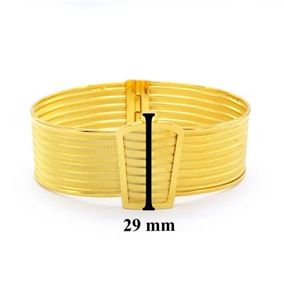 İmitasyon Trabzon Hasırı Altın Kaplama Düz Trabzon Kelepçe BLZ-379