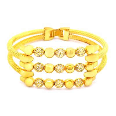 Kaburga Bilezik 22 Ayar Altın Kaplama Dorika Toplu Kelepçe BLZ-542