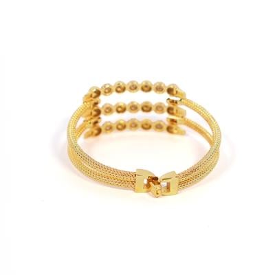 Kaburga Bilezik 22 Ayar Altın Kaplama Dorika Toplu Kelepçe BLZ-542