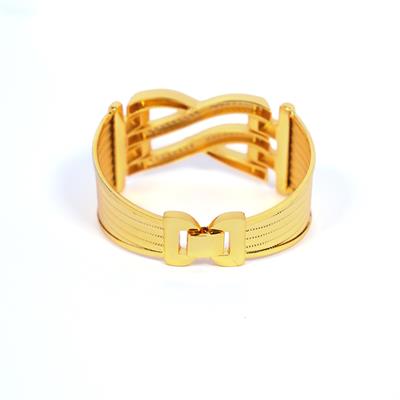 Kaburga Bilezik 22 Ayar Altın Kaplama Hasır Kelepçe BLZ-538