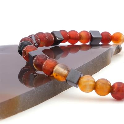 Kahve Akik Doğal Taş Erkek Bileklik  EBLK-259