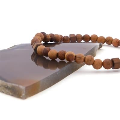 Kahverengi Ahşap Doğal Taş Erkek Bileklik EBLK-380