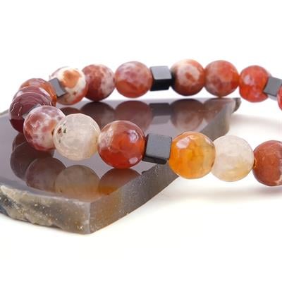 Kahverengi Akik Doğal Taş Erkek Bileklik EBLK-390