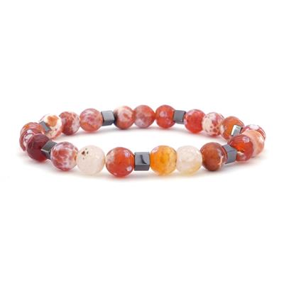 Kahverengi Akik Doğal Taş Erkek Bileklik EBLK-390