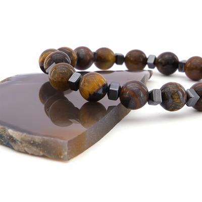 Kaplan Gözü Doğal Taş Erkek Bileklik EBLK-484