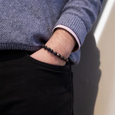 Kaplangözü Hematit Doğal Taş Erkek Bileklik EBLK-502