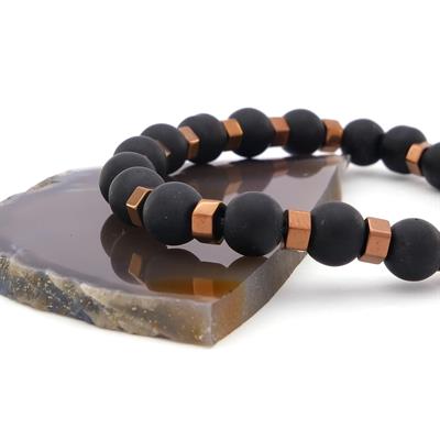 Kaplangözü Hematit Doğal Taş Erkek Bileklik EBLK-502